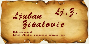 Ljuban Zipalović vizit kartica